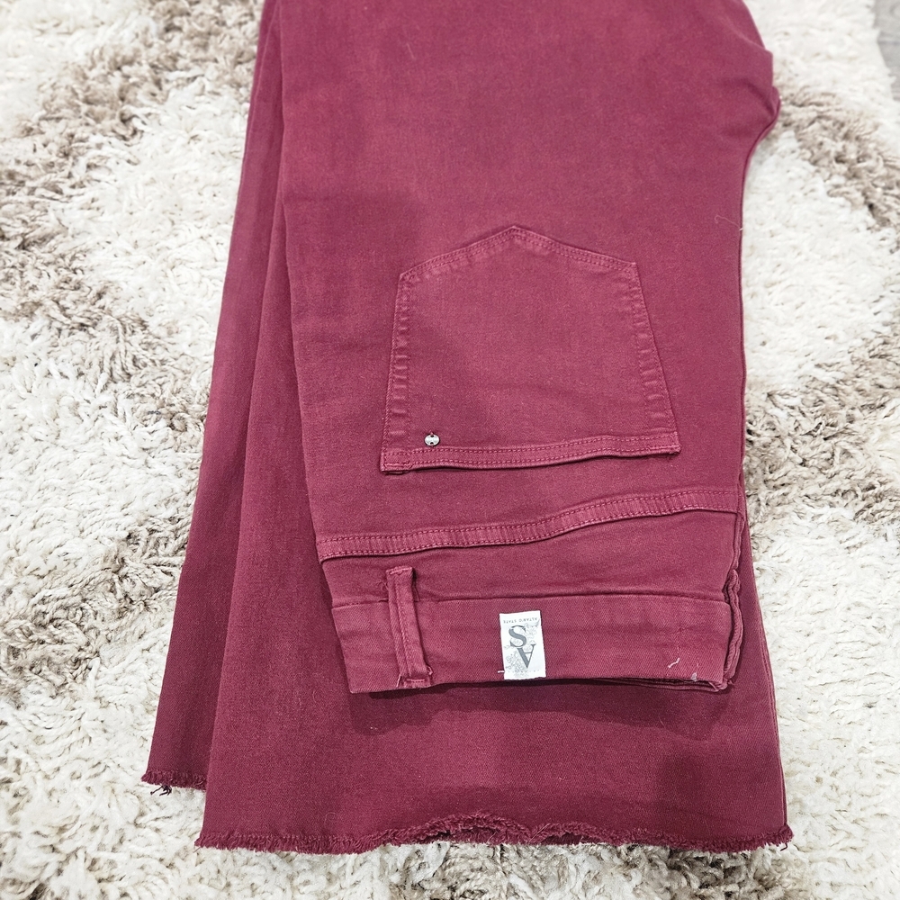 Altar'd State Boot Cut Pants in Deep Berry